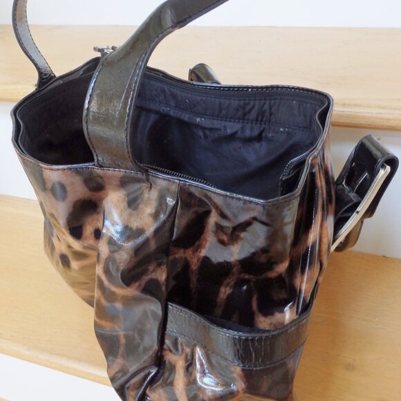 ALMOST NEW/NEVER WORN: Large Leopard Handbag/Tote | NY & Co | zip close - Picture 4 of 8